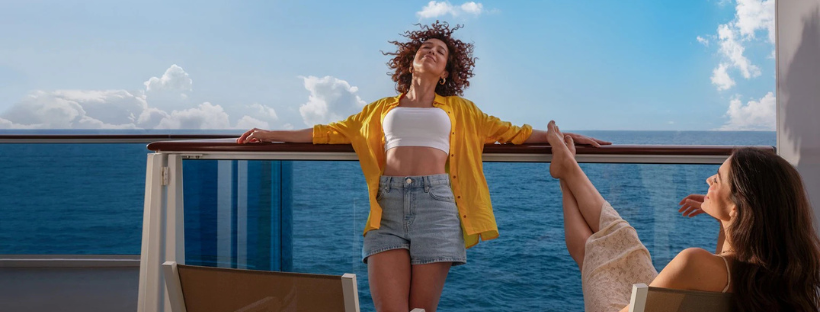Copines en cabine balcon croisi&egrave;re